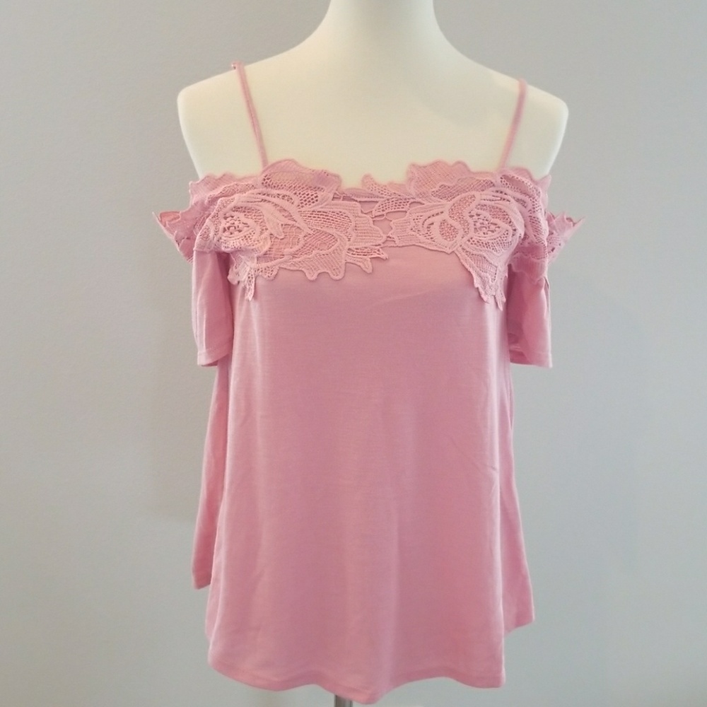 Pink Off-The-Shoulder Top
